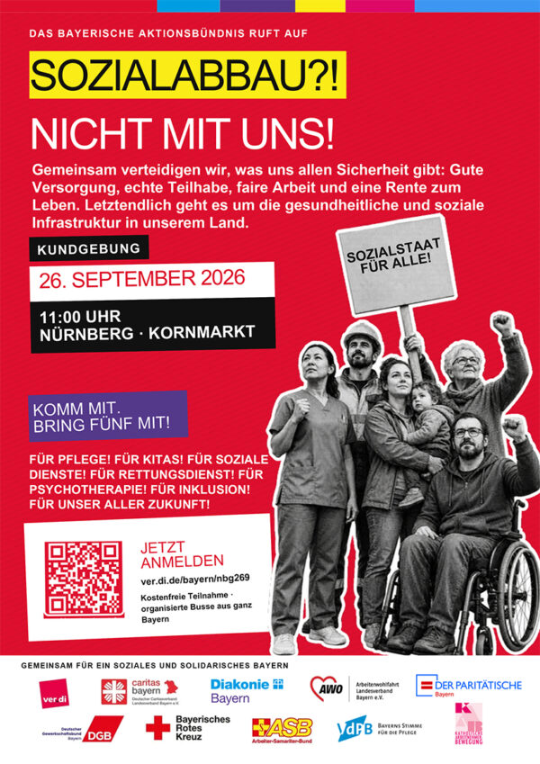 Plakat Bündnis Sozialstaat Kundgebung Nürnberg 26.09.2026 Stand1.9 Seite1 Klein